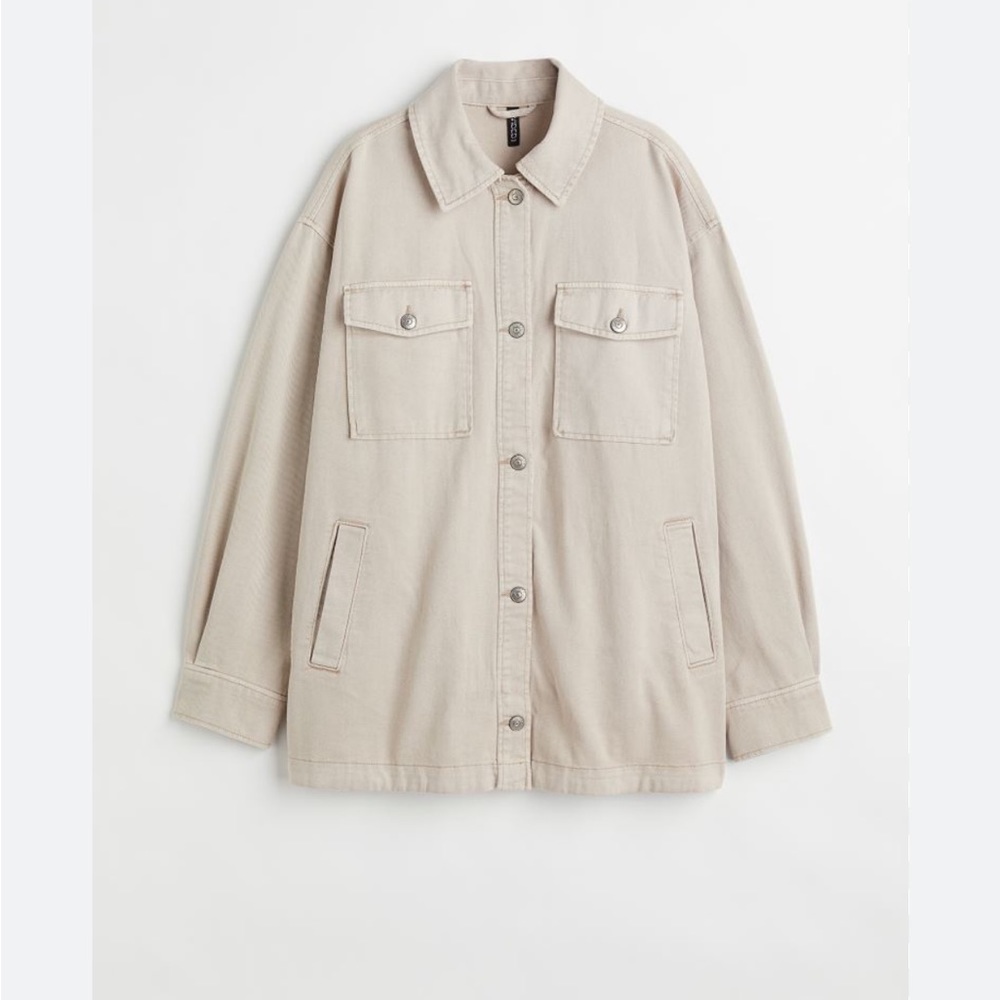 H&M Oversized Denim Shacket, Size M